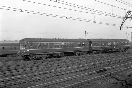 BR E79253 & BR E79237 at Stratford, Greater London with an Empty Stock on Saturday 08 Nov 1958 - J.H.W. Kent [092155]