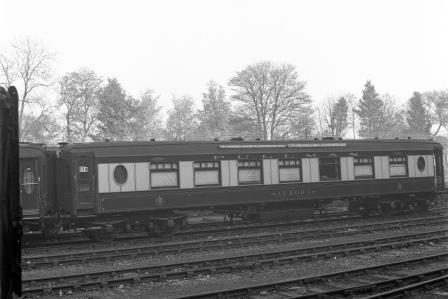 Pullman 1st Class Parlour Brake Car 'Aurora' at Preston Park Pullman Car Works, Brighton, East Sussex on Thursday 13 Nov 1958 - J.H.W. Kent [092172]