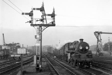 BR(S) 4MT class 76012 at Fareham, Hampshire with a Southbound Vans on Saturday 06 Dec 1958 - J.H.W. Kent [092215]