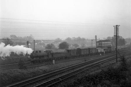 BR(S) C2X class 32548 at Fareham East Signal Box, Hampshire on Saturday 06 Dec 1958 - J.H.W. Kent [092219]