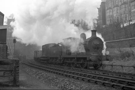 BR(S) C class 31724 at Cliftonville Spur, Preston Park, East Sussex with a Northbound Goods on Monday 16 Feb 1959 - J.H.W. Kent [092242]