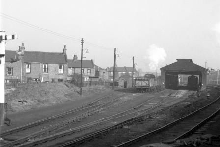 BR(E) N7 class at Wood Street Shed, Walthamstow, Greater London on Saturday 28 Feb 1959 - J.H.W. Kent [092245]