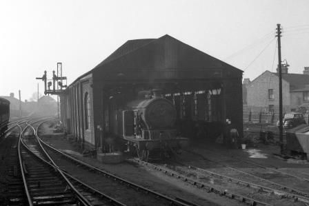 BR(E) N7 class 69647 at Wood Street Shed, Walthamstow, Greater London on Saturday 28 Feb 1959 - J.H.W. Kent [092246]