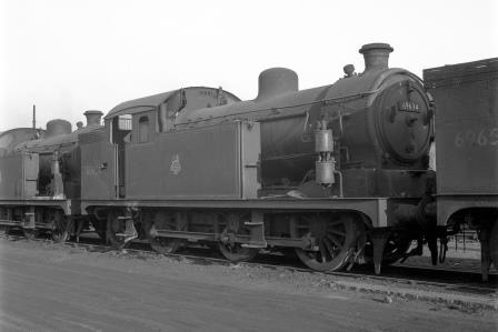 BR(E) N7 class 69634 at Stratford Shed, Greater London on Saturday 28 Feb 1959 - J.H.W. Kent [092259]