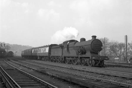 BR(S) L class 31771 passing Preston Park Pullman Car Works, East Sussex with a Birkenhead - Brighton service on Friday 13 Mar 1959 - J.H.W. Kent [092272]