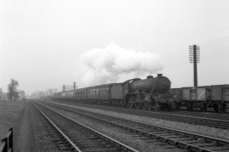 BR(E) B17 class 61652 'Darlington' at Angel Road, Greater London with a down Passenger Service on Saturday 14 Mar 1959 - J.H.W. Kent [092279]