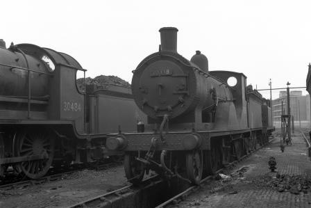 BR(S) T9 class 30338 at Nine Elms Shed, Greater London on Saturday 14 Mar 1959 - J.H.W. Kent [092295]