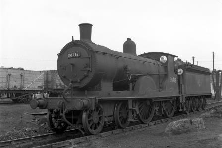 BR(S) T9 class 30718 at Nine Elms Shed, Greater London on Saturday 14 Mar 1959 - J.H.W. Kent [092298]