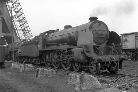 BR(S) King Arthur class 30449 'Sir Torre' at Nine Elms Shed, Greater London on Saturday 14 Mar 1959 - J.H.W. Kent [092302]