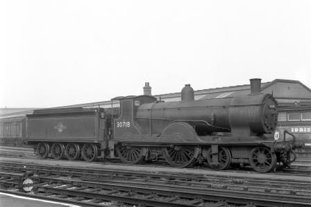 BR(S) T9 class 30718 at Clapham Junction, Greater London on Saturday 04 Apr 1959 - J.H.W. Kent [092345]