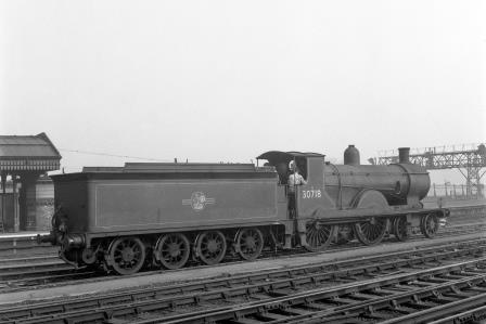 BR(S) T9 class 30718 at Clapham Junction, Greater London on Saturday 04 Apr 1959 - J.H.W. Kent [092346]