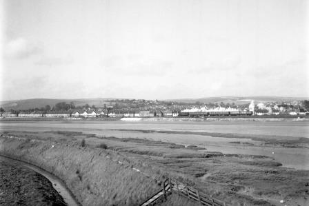 BR 2MT class at View across the River Adur, West Sussex with a Brighton - Horsham service circa 1964 - J.H.W. Kent [093406]