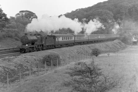 BR(S) L1 class 31783 at Patcham, East Sussex with the 7.35pm from Brighton Inter Regional service on Sunday 23 Jun 1957 - J.H.W. Kent [094486]