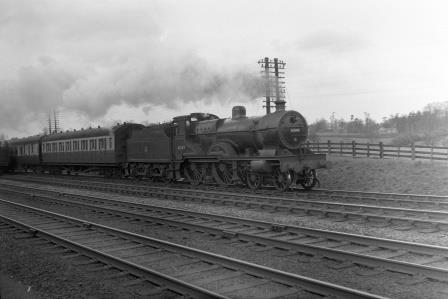 BR(M) 4P class 41049 near Radlett, Hertfordshire with a Southbound service on Easter Saturday 17 Apr 1954 - J.H.W. Kent [094643]