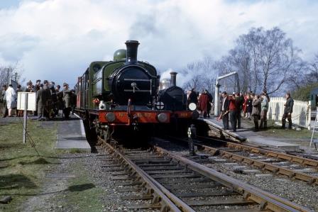 Bluebell J52 class 1247 & Bluebell P class 323 at Sheffield Park Station, East Sussex on Sunday 01 Apr 1962 - R.C. Riley [105127]