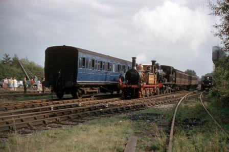 Bluebell Railway A1X class 55 'Stepney' & Bluebell Railway 0415 class 488 at Sheffield Park, East Sussex on Sunday 17 Sep 1961 - R.C. Riley [105267]