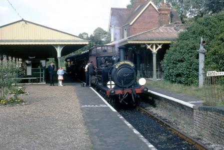 Bluebell Railway A1X class 72 'Newhaven Harbour Company' at Horsted Keynes Station, West Sussex on Saturday 02 Sep 1967 - R.C. Riley [105338]