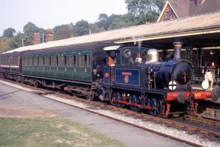Bluebell Railway P class 323 'Bluebell' at Horsted Keynes Station, West Sussex on Saturday 02 Oct 1971 - R.C. Riley [105372]