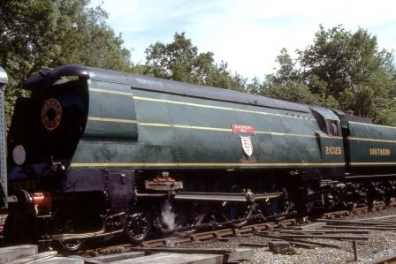 Bluebell Railway WC class 21C123 'Blackmore Vale' at Horsted Keynes, West Sussex on Monday 13 Apr 1981 - R.C. Riley [105456]