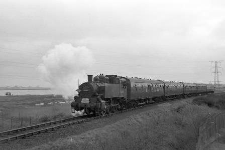 BR(S) USA class 30064 at Fawley, Hampshire with the "MRTS Hants and Dorset Branch Flyer" Rail Tour on Easter Saturday 25 Mar 1967 - J. Scrace [140047]