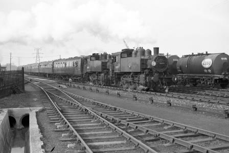 BR(S) USA class 30073 & BR(S) USA class 30064 at Fawley, Hampshire with the "LCGB New Forester" Rail Tour on Saturday 19 Mar 1966 - J. Scrace [140073]