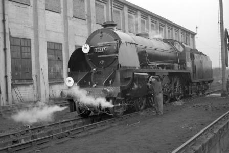BR(S) S15 class 30837 at Feltham Shed, Greater London on Friday 07 Jan 1966 - J. Scrace [140265]