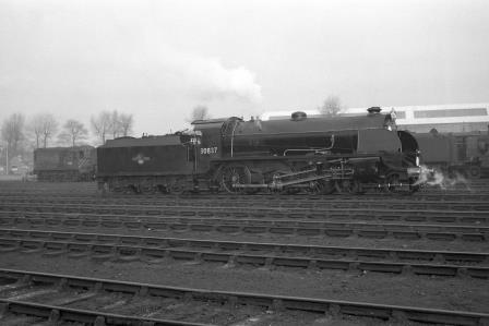 BR(S) S15 class 30837 at Eastleigh Shed, Hampshire on Sunday 09 Jan 1966 - J. Scrace [140275]