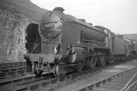 BR(S) Schools class 30903 'Charterhouse' at St Leonards Shed, East Sussex on Saturday 23 Mar 1957 - J. Scrace [140314]