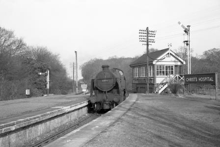 BR(S) N class 31405 at Christ's Hospital Station, West Sussex on Friday 12 Mar 1965 - J. Scrace [140451]