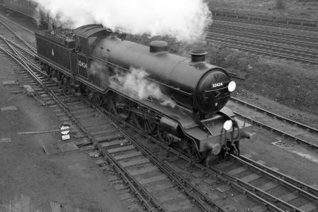 BR(S) Brighton Atlantic class 32424 'Beachy Head' at Norwood Junction Shed, Greater London on Friday 11 Apr 1958 - J. Scrace [140752]