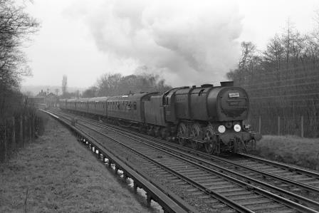 BR(S) Q1 class 33027 at Christ's Hospital, West Sussex with the "LCGB/RCTS Sussex Downsman" Rail Tour on Sunday 22 Mar 1964 - J. Scrace [140914]