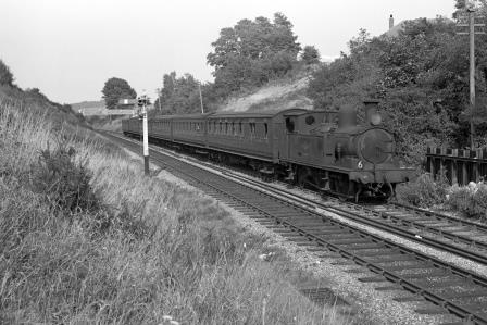 BR(S) O2 class W20 'Shanklin' at Sandown, Isle of Wight with the 4.00pm Ryde Pier Head - Shanklin service on Saturday 20 Aug 1966 - J. Scrace [140997]