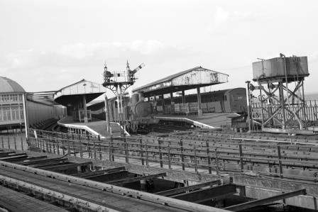 BR(S) O2 class W21 'Sandown' at Ryde Pier Head Station, Isle of Wight with the 6.08pm to Ventnor on Saturday 29 Aug 1964 - J. Scrace [141002]