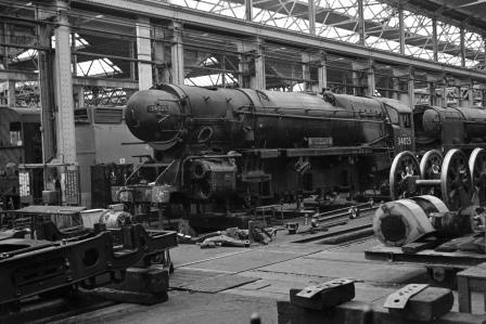 BR(S) West Country class 34025 'Whimple' at Eastleigh Works, Hampshire on Sunday 16 Jan 1966 - J. Scrace [141297]