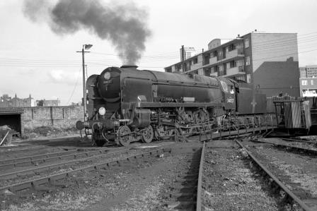 BR(S) West Country class 34037 'Clovelly' at Nine Elms Shed, Greater London on Tuesday 16 May 1967 - J. Scrace [141352]