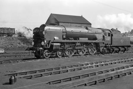 BR(S) West Country class 34100 'Appledore' at Weymouth Shed, Dorset on Tuesday 06 Sep 1966 - J. Scrace [141648]