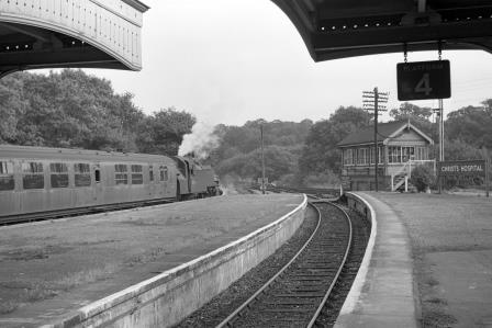 BR(M) 2MT class 41294 at Christ's Hospital Station, West Sussex with the 10.34am Guildford - Horsham service on Saturday 26 Sep 1964 - J. Scrace [141951]