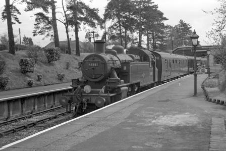 BR(M) 2MT class 41301 at West Grinstead Station, West Sussex with the 1.30pm Brighton - Horsham service on Thursday 30 Apr 1964 - J. Scrace [142019]