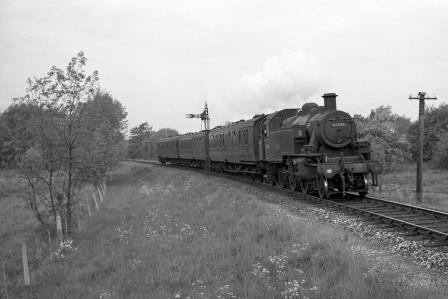 BR(M) 2MT class 41301 at Bramley and Wonersh, Surrey with the 10.34am Guildford - Horsham service on Saturday 22 May 1965 - J. Scrace [142042]