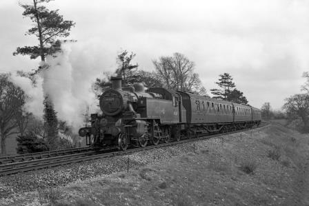 BR(M) 2MT class 41325 north of Partridge Green, West Sussex with the 1.30pm Brighton - Horsham service on Wednesday 22 Apr 1964 - J. Scrace [142080]