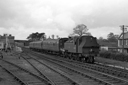 BR(M) 2MT class 41325 at Southwater Station, West Sussex with the 4.21pm Horsham - Brighton service on Thursday 30 Apr 1964 - J. Scrace [142081]
