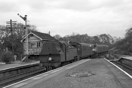 BR(M) 2MT class 41327 at Christ's Hospital Station, West Sussex with the 1.21pm Horsham - Brighton service on Thursday 30 Apr 1964 - J. Scrace [142089]
