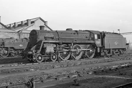 BR Std 5MT class 73087 'Linette' at Nine Elms Shed, Greater London on Saturday 04 Feb 1967 - J. Scrace [142181]