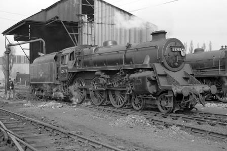 BR Std 4MT class 75078 at Basingstoke Shed, Hampshire on Wednesday 02 May 1962 - J. Scrace [142280]