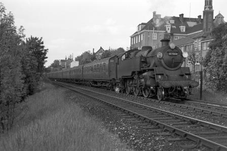 BR Std 4MT class 80066 at Sanderstead Bank, Greater London with the 4.48pm Victoria - Brighton service on Friday 01 Jun 1962 - J. Scrace [142499]