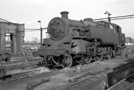 BR Std 4MT class 80085 at Nine Elms Shed, Greater London on Tuesday 16 May 1967 - J. Scrace [142515]