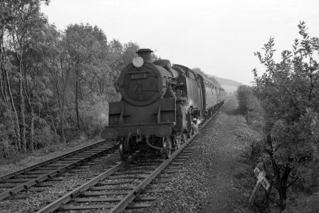 BR Std 4MT class 80138 at Deepdene, Surrey with the 9.43am Redhill - Guildford service on Saturday 24 Oct 1964 - J. Scrace [142560]