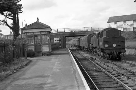 BR Std 4MT class 80140 at Hailsham Station, East Sussex with the 3.14pm Tunbridge Wells West - Eastbourne service on Monday 24 May 1965 - J. Scrace [142579]