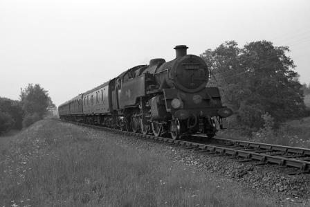 BR Std 4MT class 80141 at Rotherfield and Mark Cross, East Sussex with the 7.59am Eastbourne - Tunbridge Wells West service on Friday 11 Jun 1965 - J. Scrace [142584]