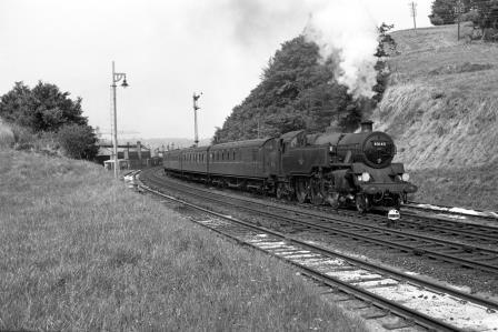 BR Std 4MT class 80145 at Redhill, Surrey with the 2.11pm to Tonbridge on Thursday 16 Jul 1964 - J. Scrace [142614]